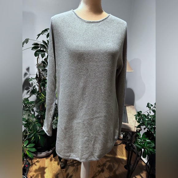 Micheal by Micheal Kors Cotton blend small gray tunic sweater Cute! - Picture 1 of 16